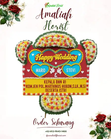 Papan Bunga Pernikahan Megucilik